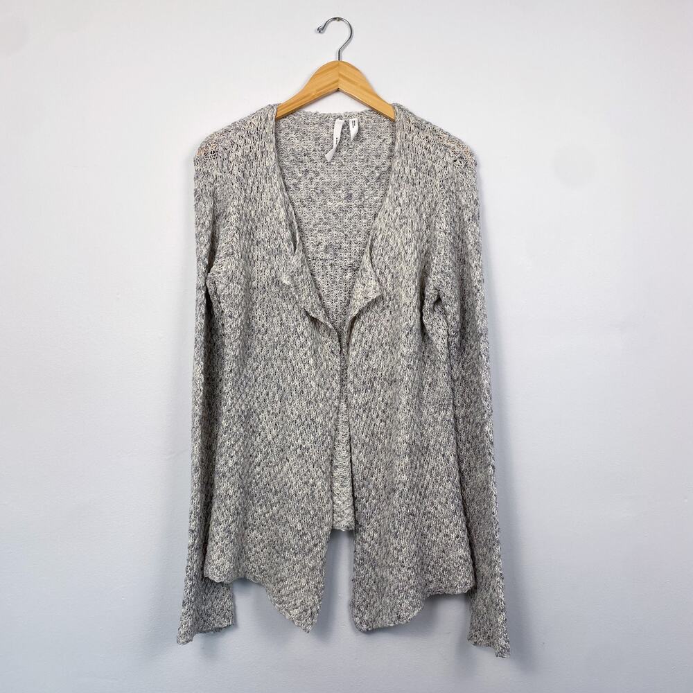 Isda & Co Cotton Knit Waterfall Cardigan Sweater Large